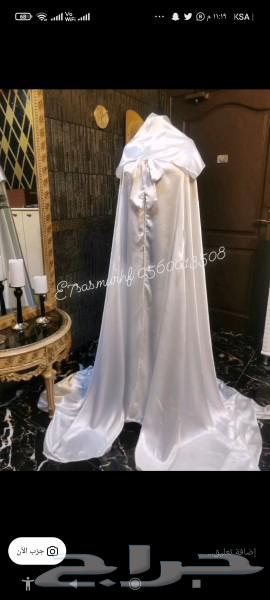 عبايه عروس بيضاء للتاجير وفستان سهرة للبيع631019333144331119