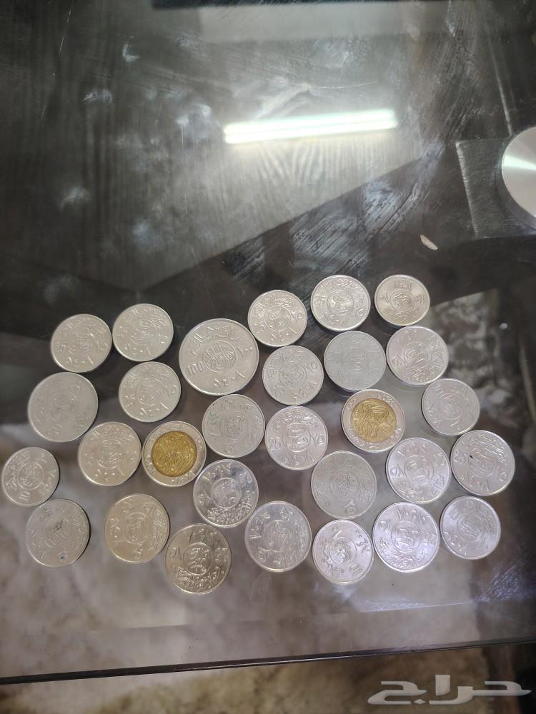 Old Saudi coins for sale in denominations of twenty, ten, five, and one riyal63015006521603112