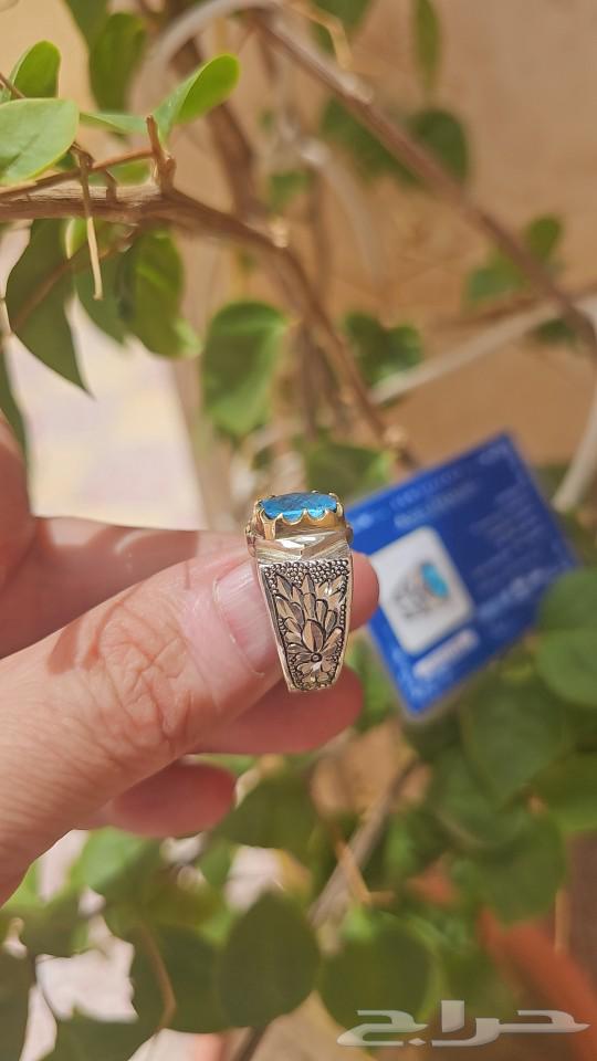 موثق بشهادة خاتم بحجر التوباز اللندني قص مترش صياغة يدوية(363325734297089113