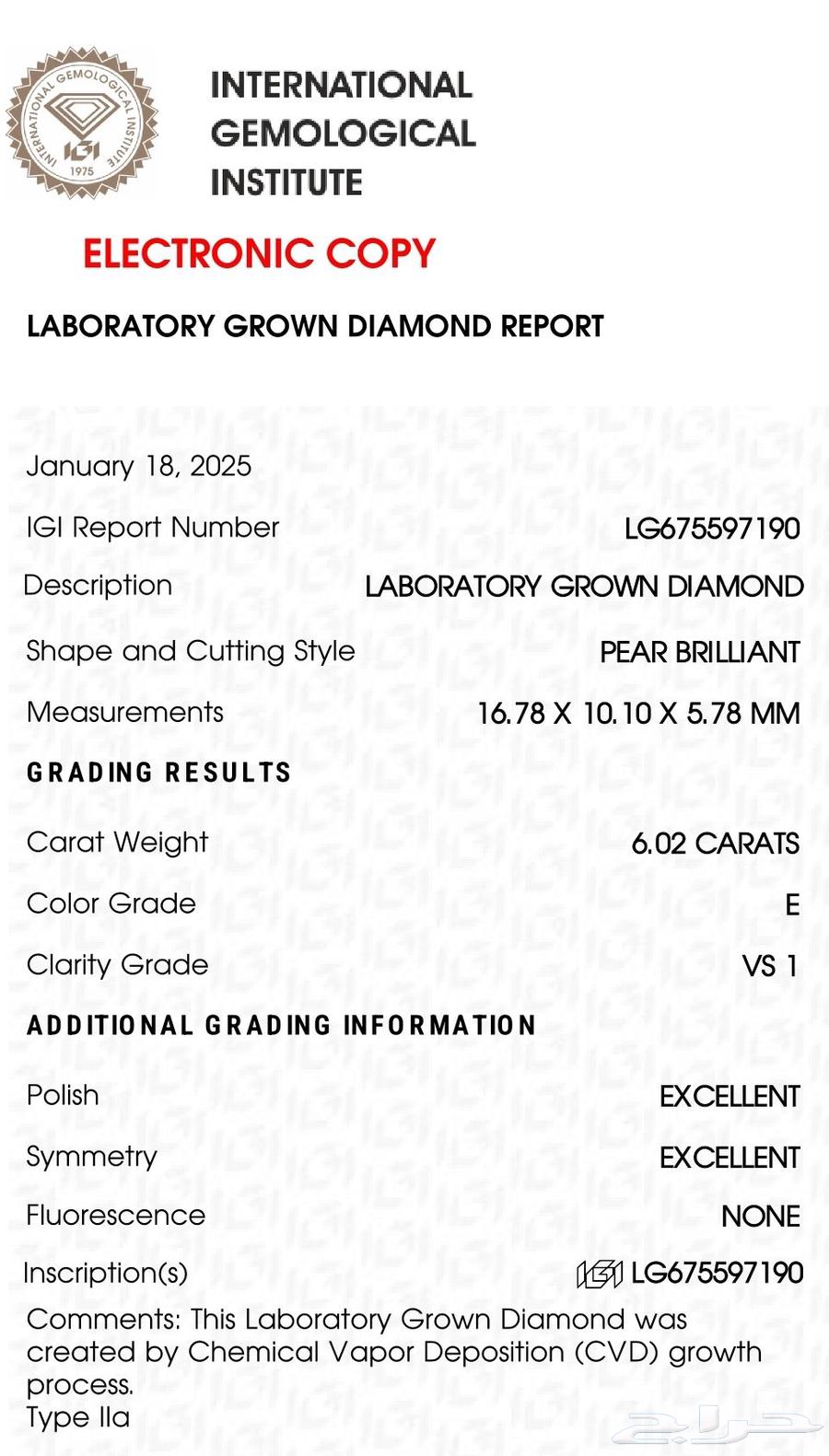 6 Carat Lab Diamond Solitaire Ring63022450933122114
