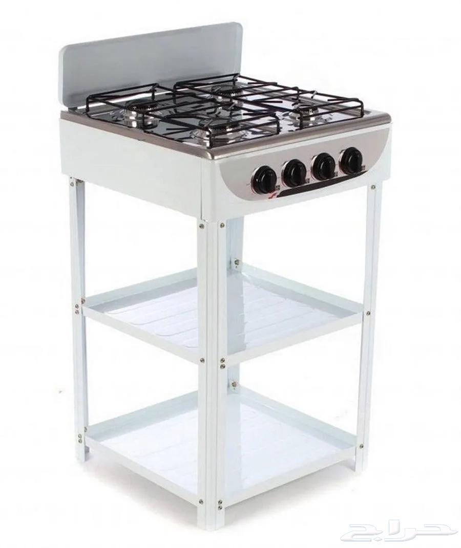 4-burner gas stove with table and shelves63418870417411114