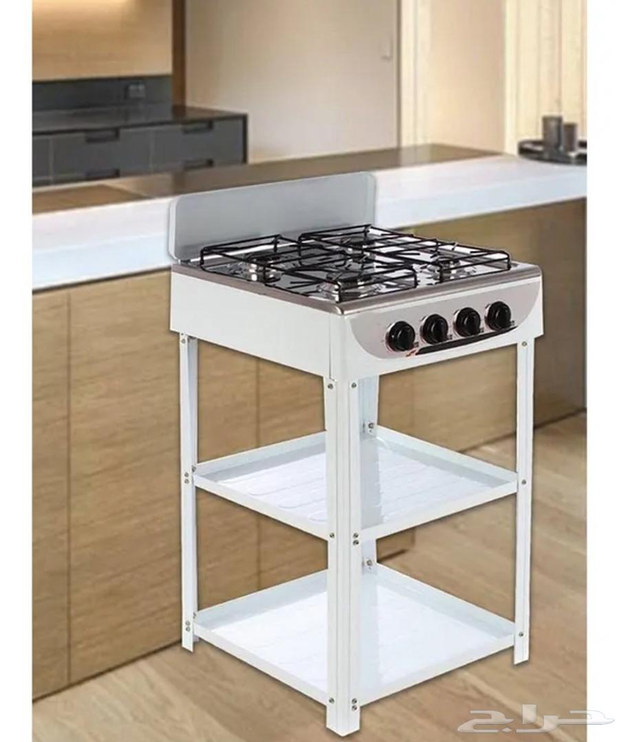 4-burner gas stove with table and shelves63418870417411112