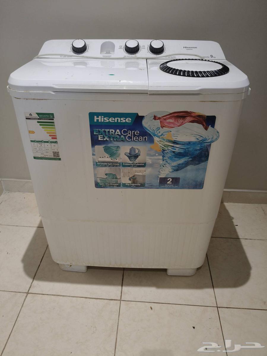 HiSense 9kg washing machine, new, used for two weeks, 450 SAR63417751895299112