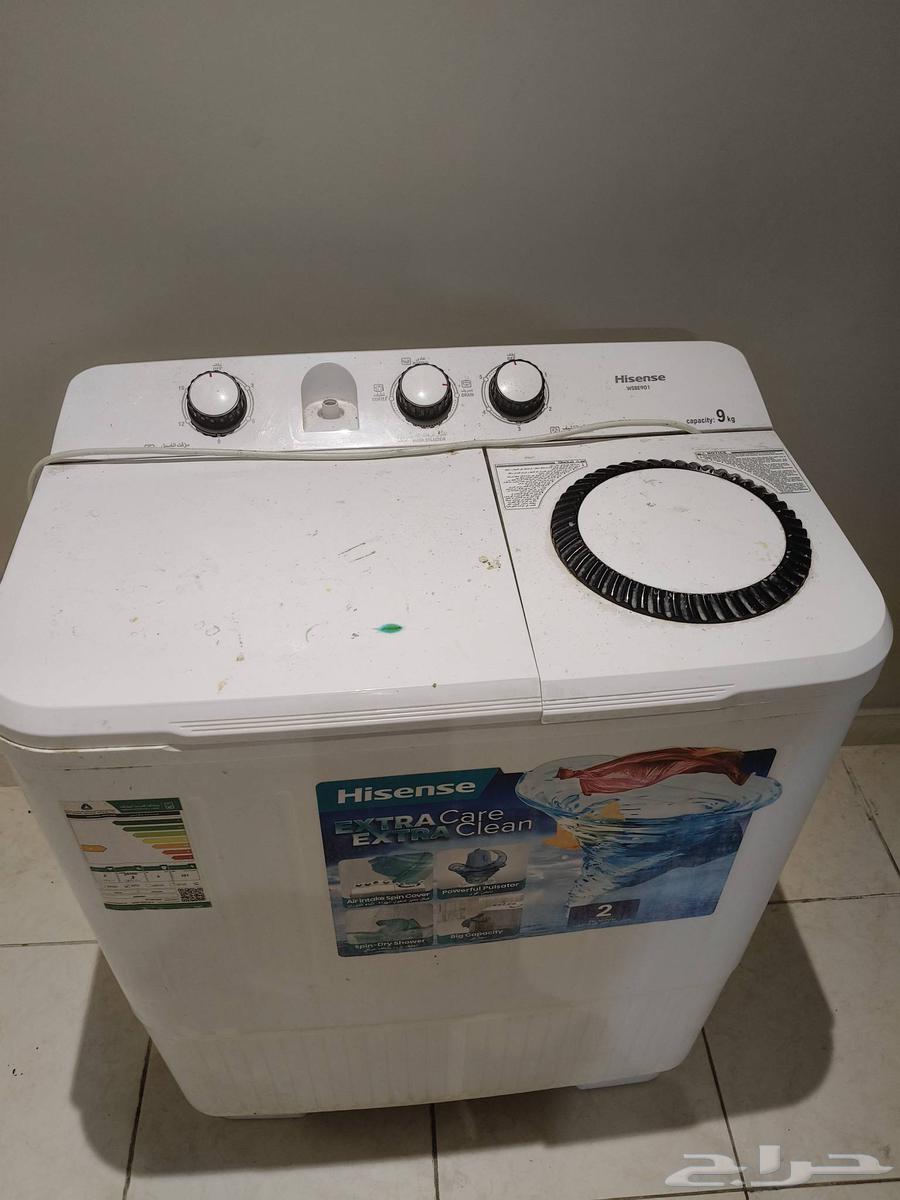 HiSense 9kg washing machine, new, used for two weeks, 450 SAR63417751895299111
