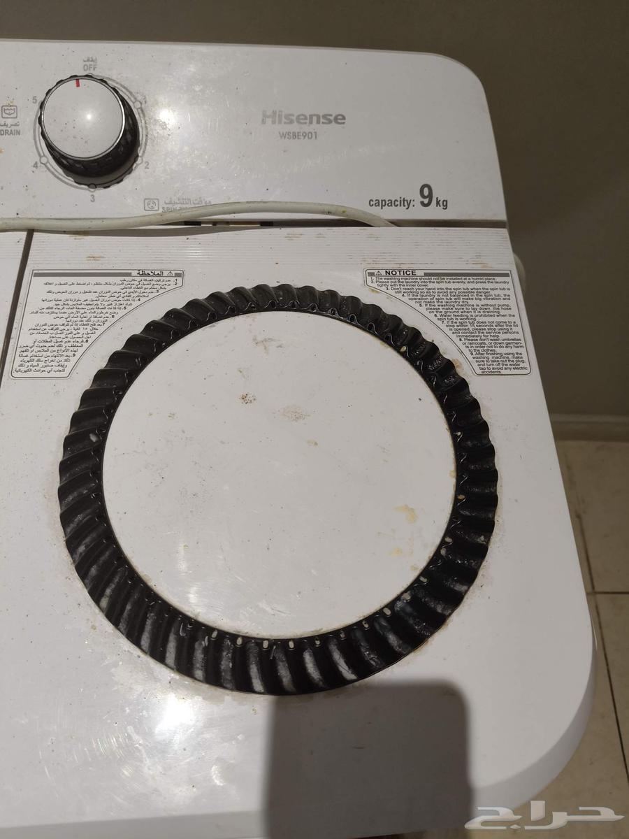 HiSense 9kg washing machine, new, used for two weeks, 450 SAR63417751895299113