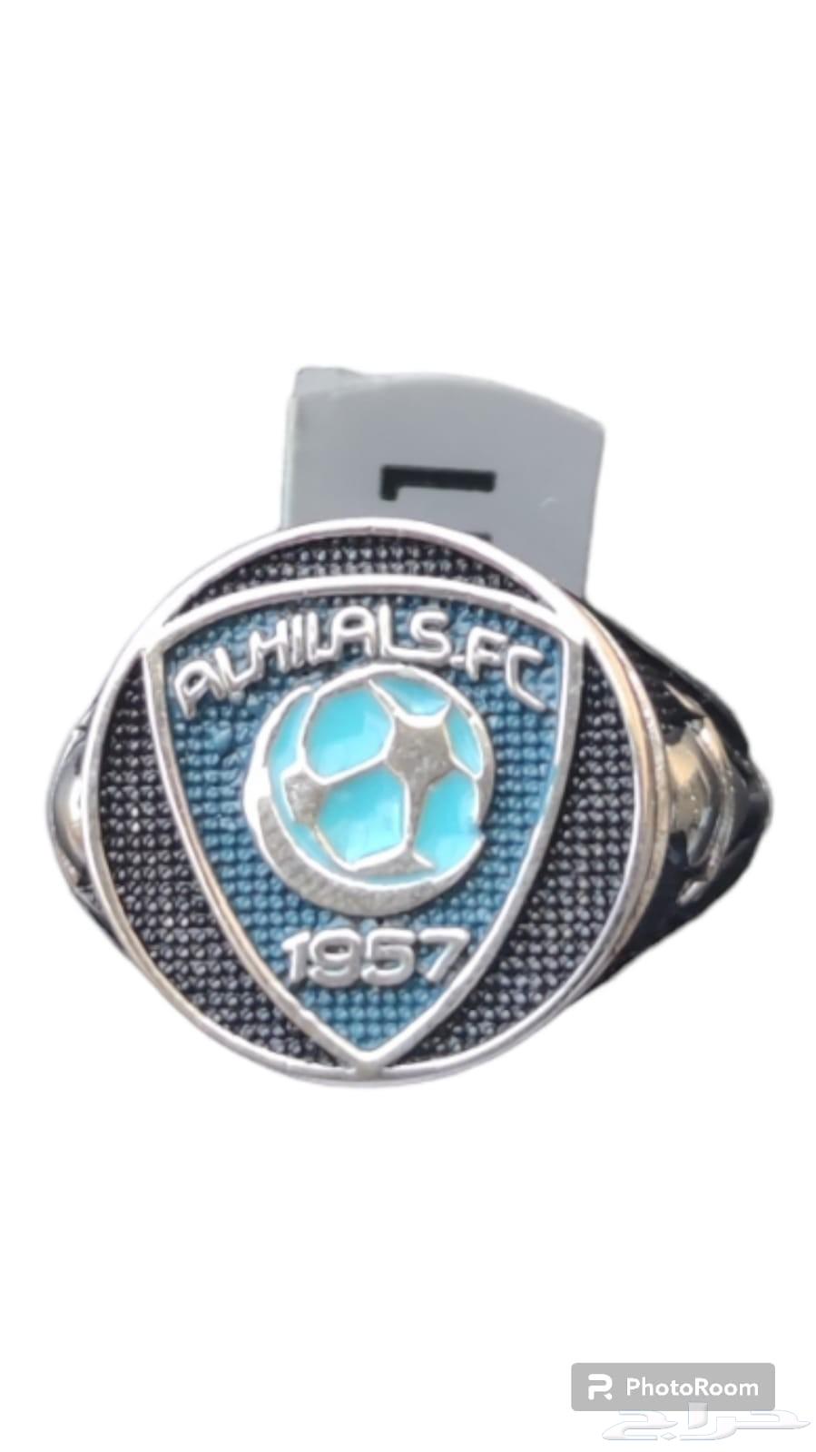 خاتم فضه بشعار نادي الهلال السعودي634021419124491111