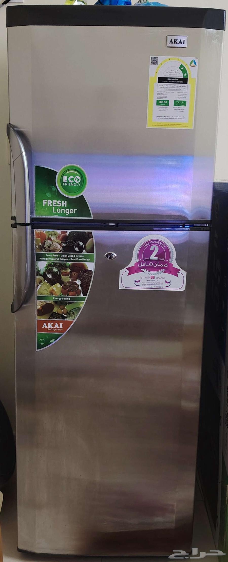 For sale, Akai 12 cubic feet refrigerator, excellent condition, located in Khobar, Al-Amal neighborhood, 750 SAR.633764994746911112