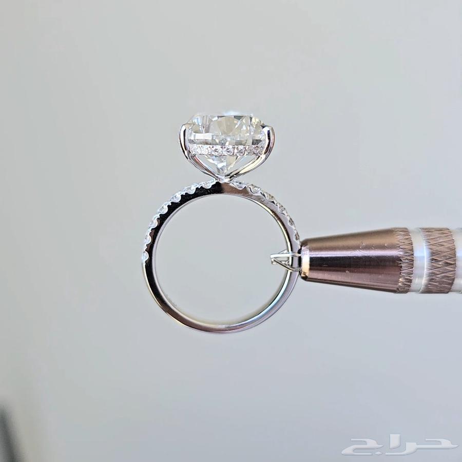 خاتم سوليتير ألماس مخبري شكل دمعة 10 قيراط63357562368386111