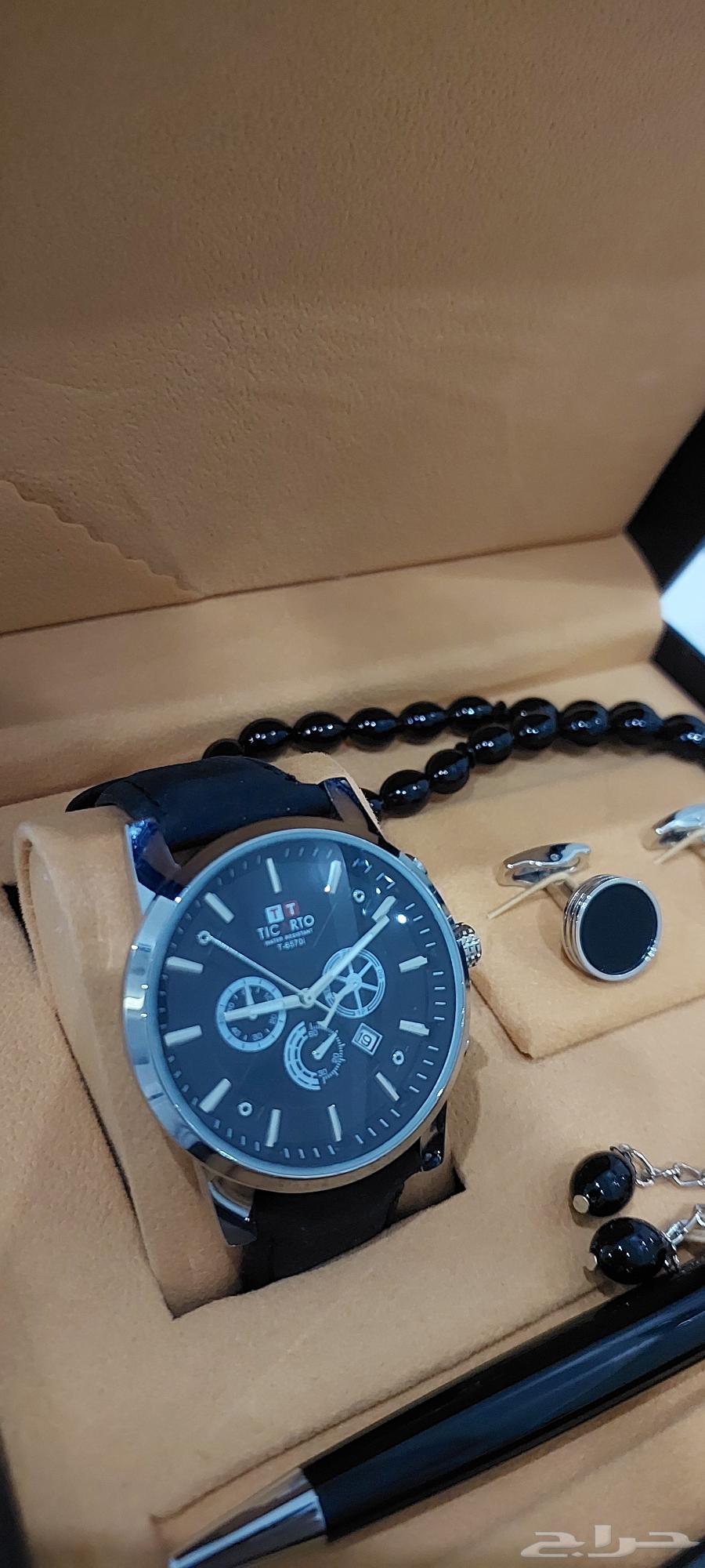 A new set - watch with sunglasses, cufflinks, pen, and prayer beads63406813702914112