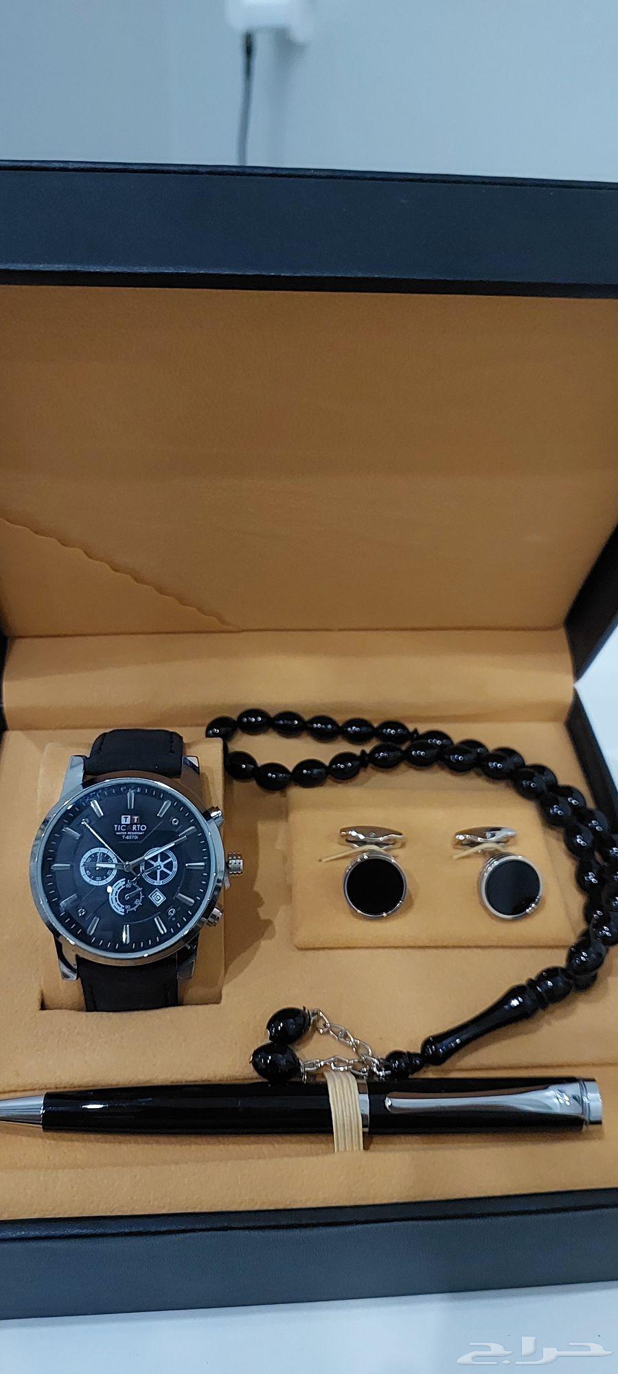 A new set - watch with sunglasses, cufflinks, pen, and prayer beads63406813702914111