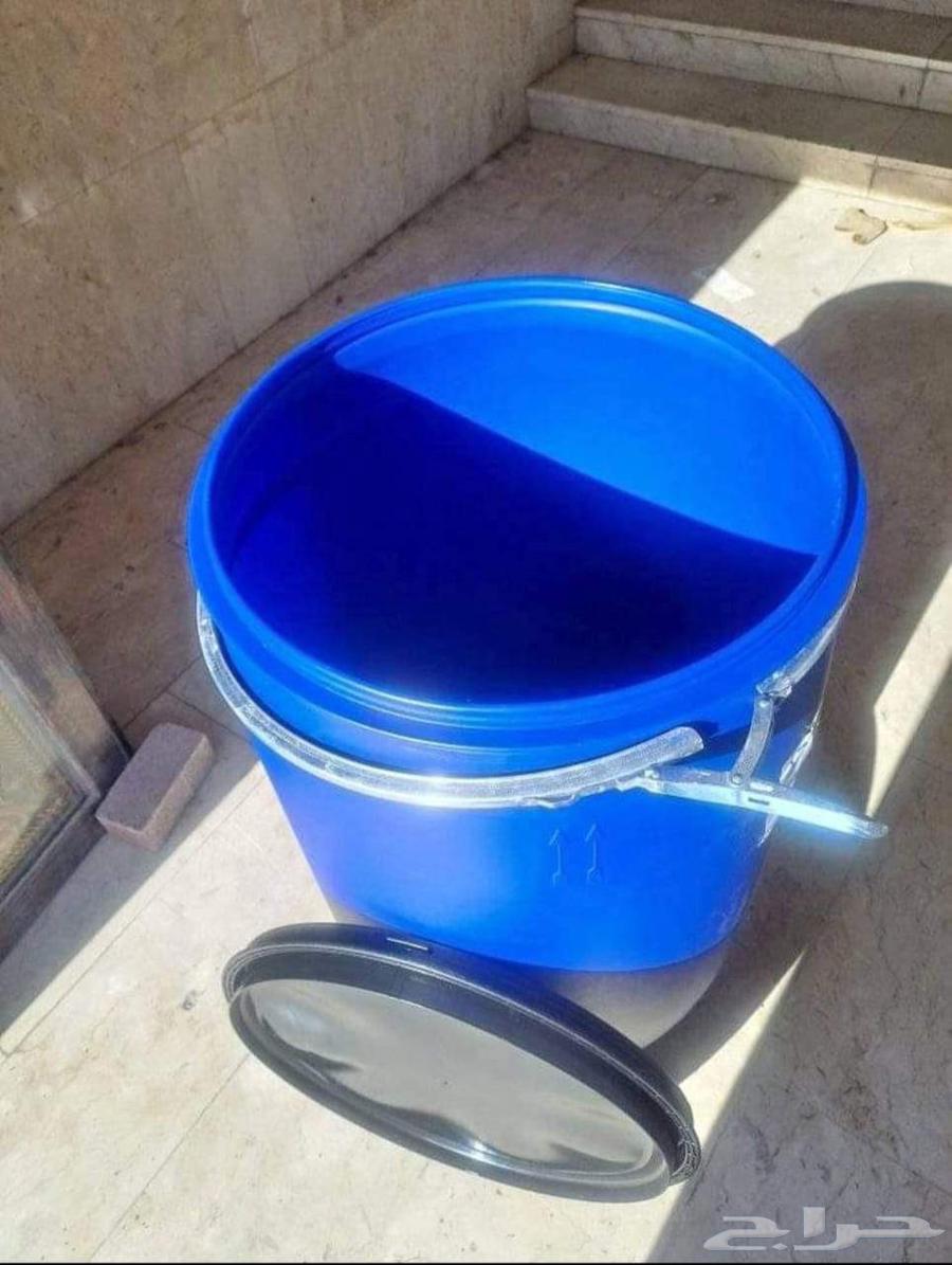 برميل بلاستيك بغطا ؤقفل حديد63339731943169111