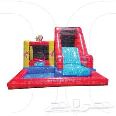 Rental of a slide with a bounce house and a dry pool.63278988012674113