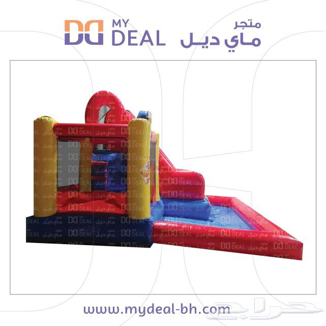 Rental of a slide with a bounce house and a dry pool.63278988012674112