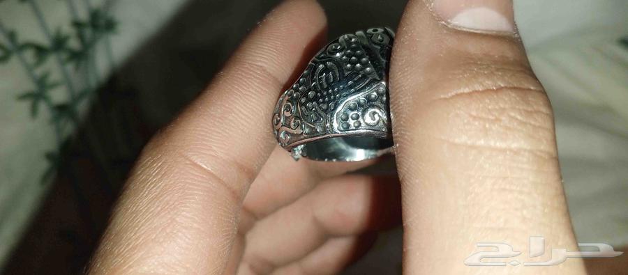 Silver ring coated with iron, written on it "Muhammad Rasool Allah"631008402590751112