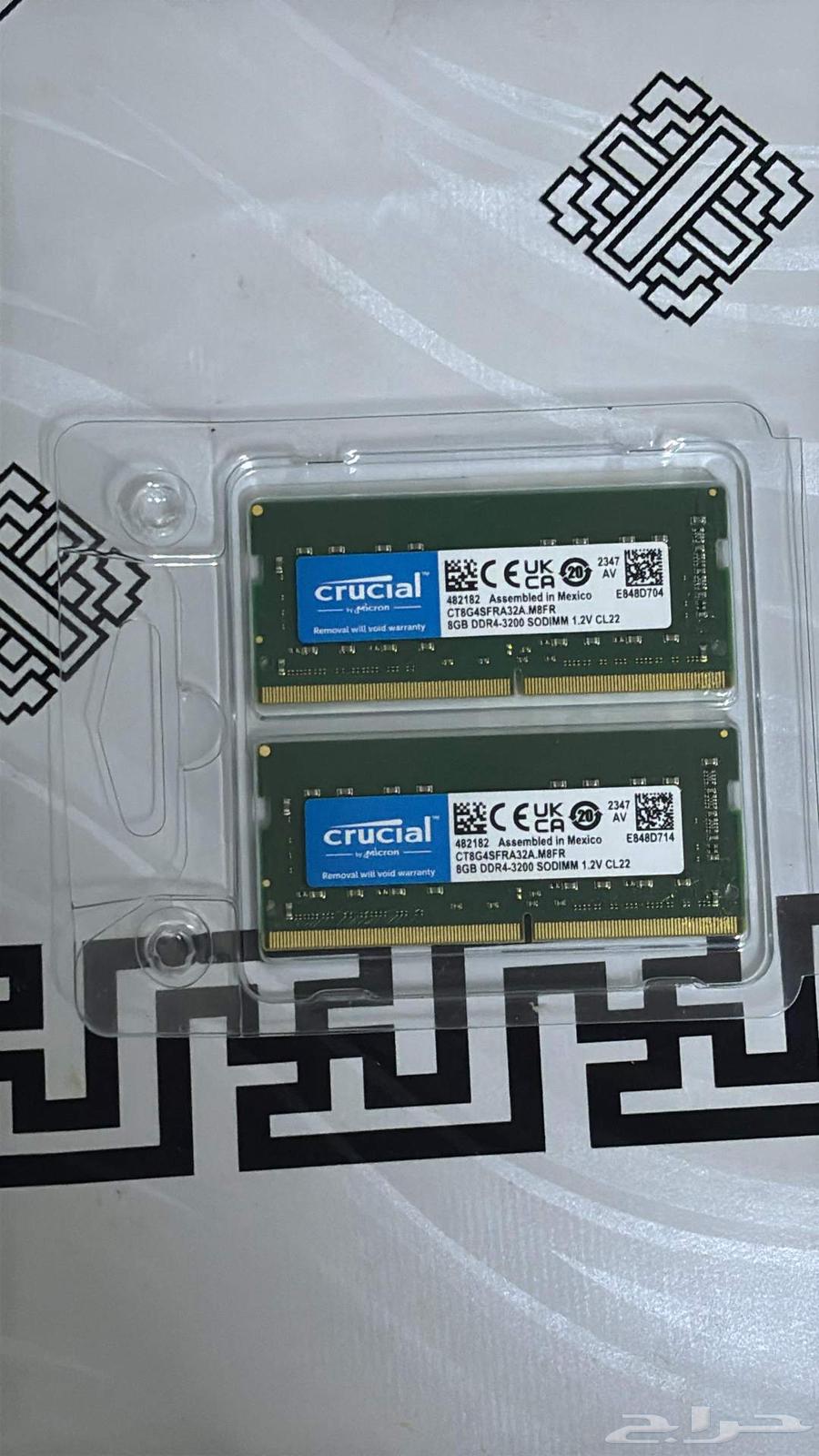 رام crucial 16gb (8x2) ddr463618576636930111