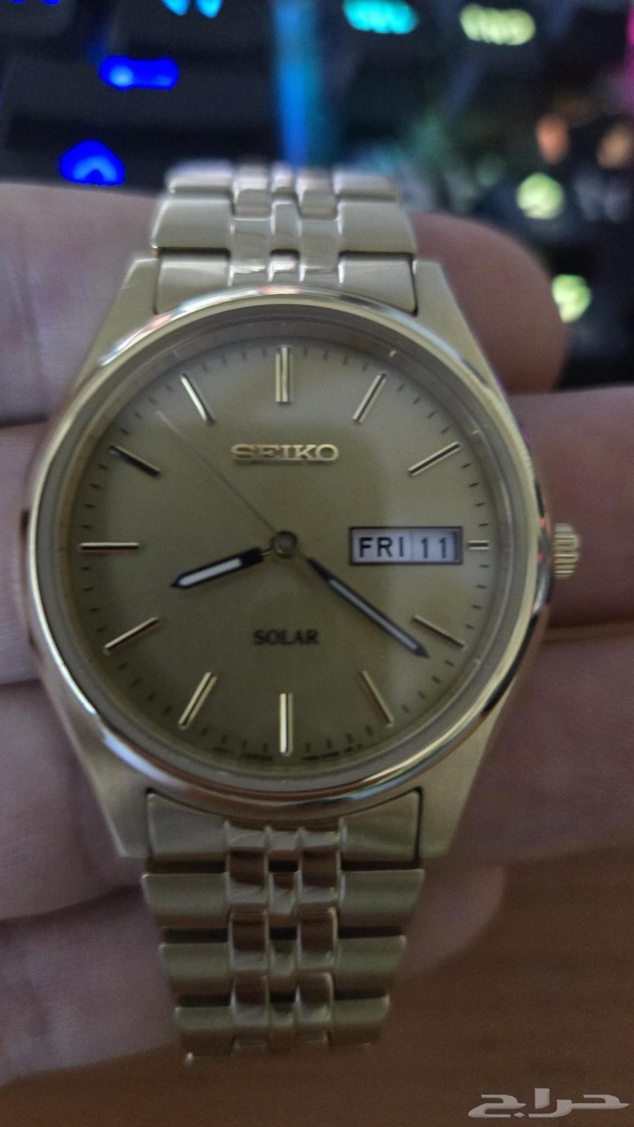 ساعة سيكو ذهبي seiko gold solar63618777366786112