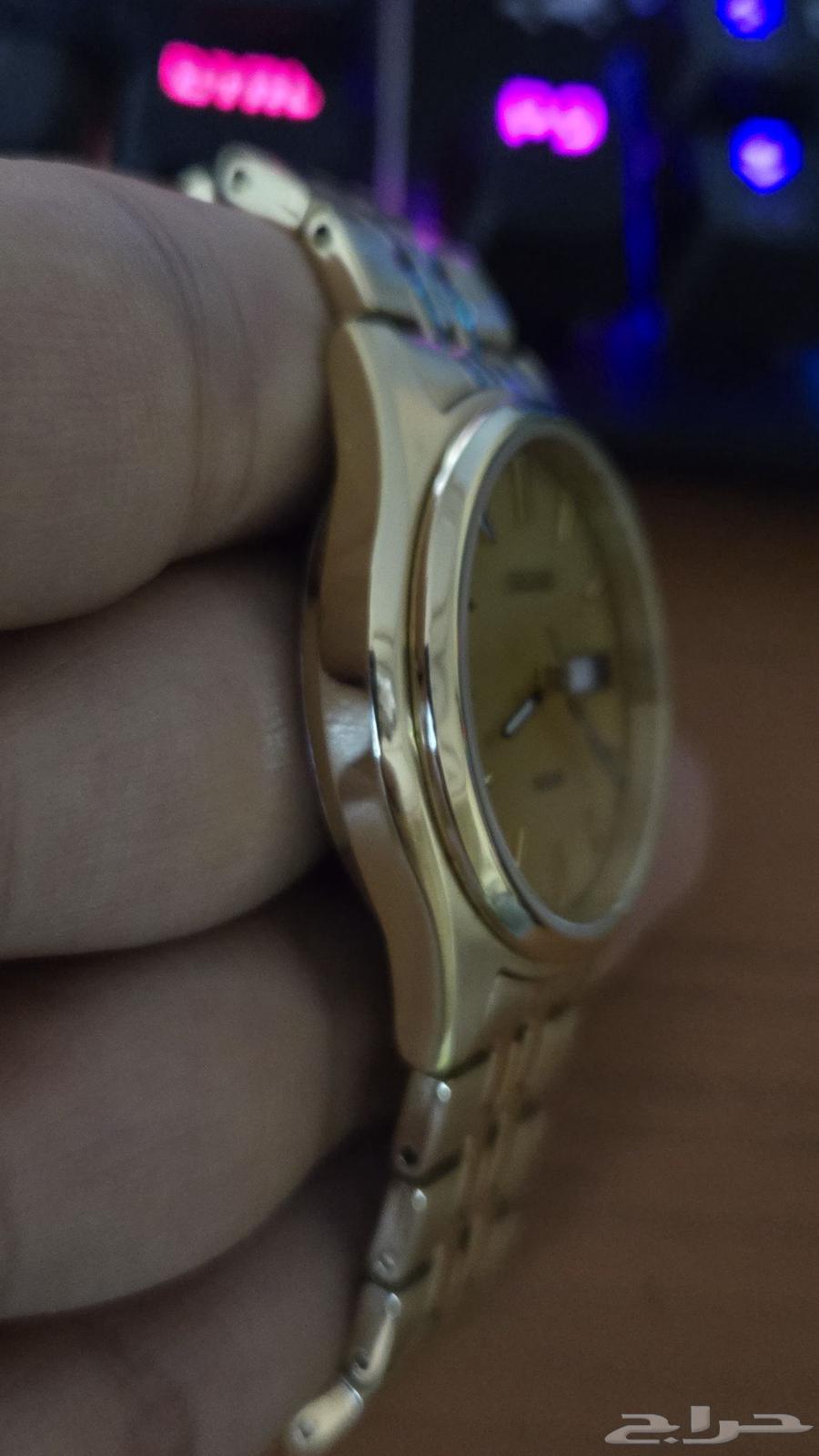 ساعة سيكو ذهبي seiko gold solar63618777366786113