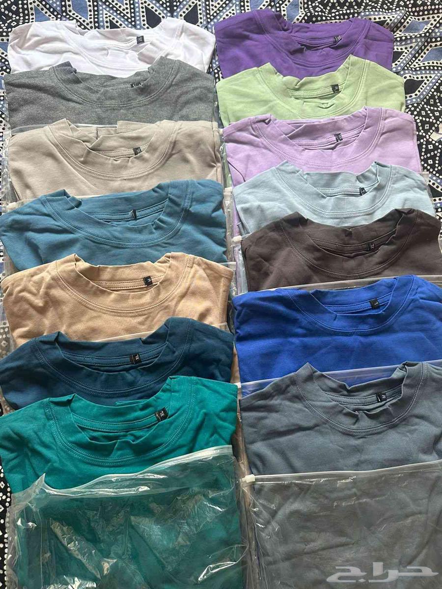 تيشرتات اوفر سايز 14 لون المقاسات من M إلى 3XL صنع في الصين63621839134337111