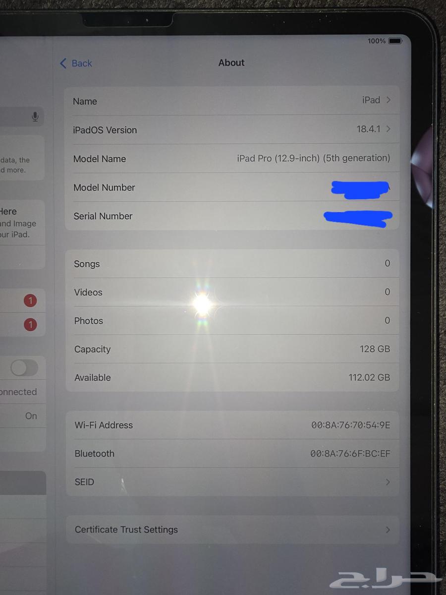 ايباد برو الجيل الخامس 12.9 انش 128 جيجا63624289077122112