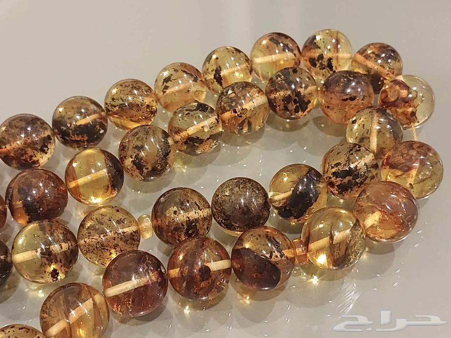 سبحة مسباح كهرمان طبيعي 45 خرزة63655607710339111