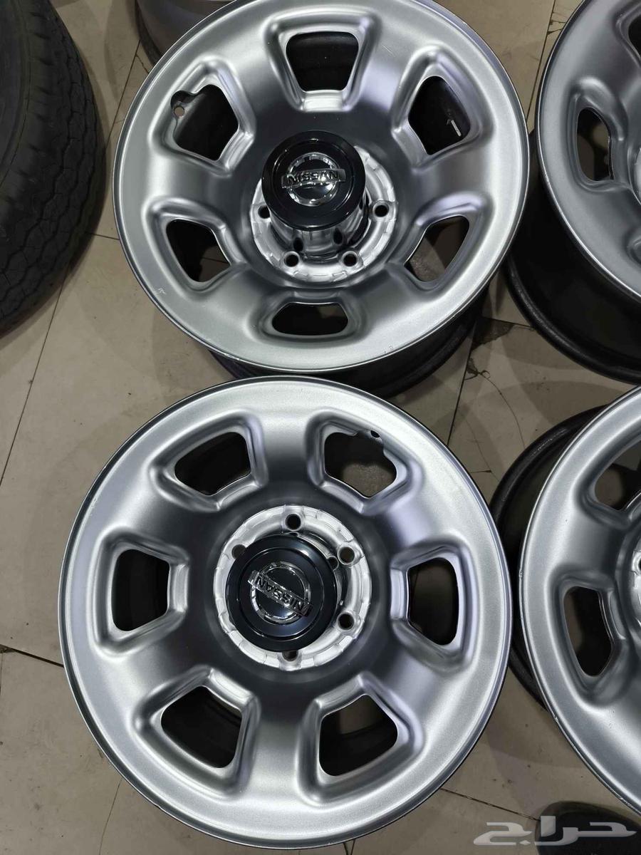 عروووض الصيف جنوط نيسان فتك حديد اصلي مقاس 16 ختم نيسان63672237785985112