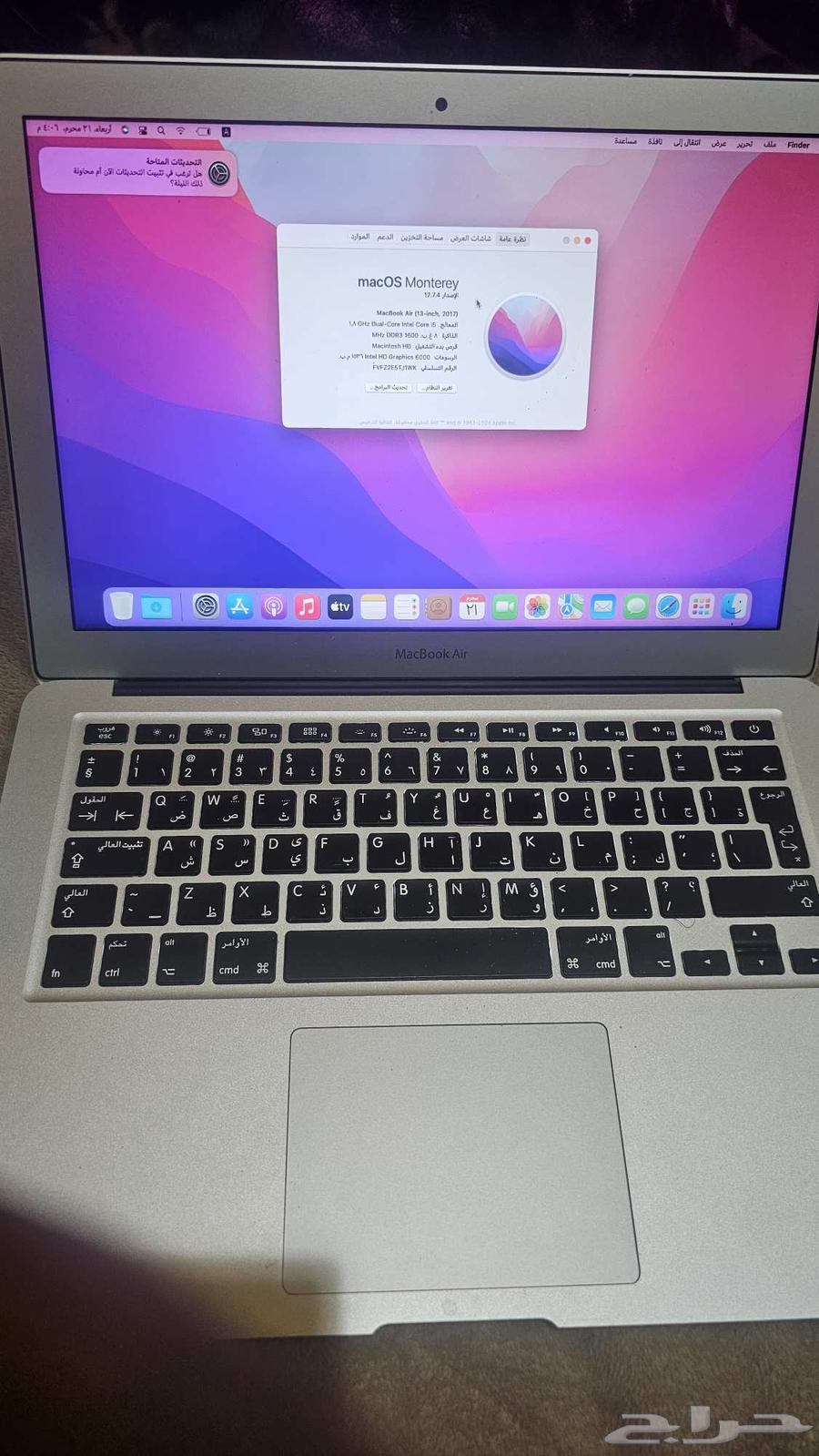 لابتوب ابل ماك بوك اير نظيف جدا63655710879490111