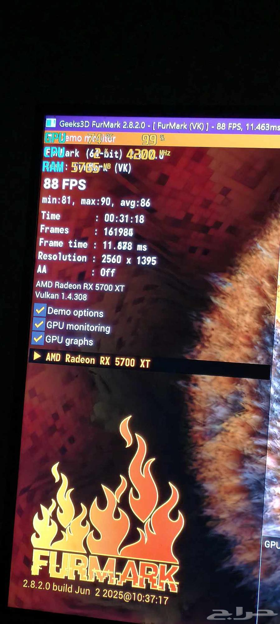 كرت شاشة rx 5700 xt asus strix تم البيع63655708054401114