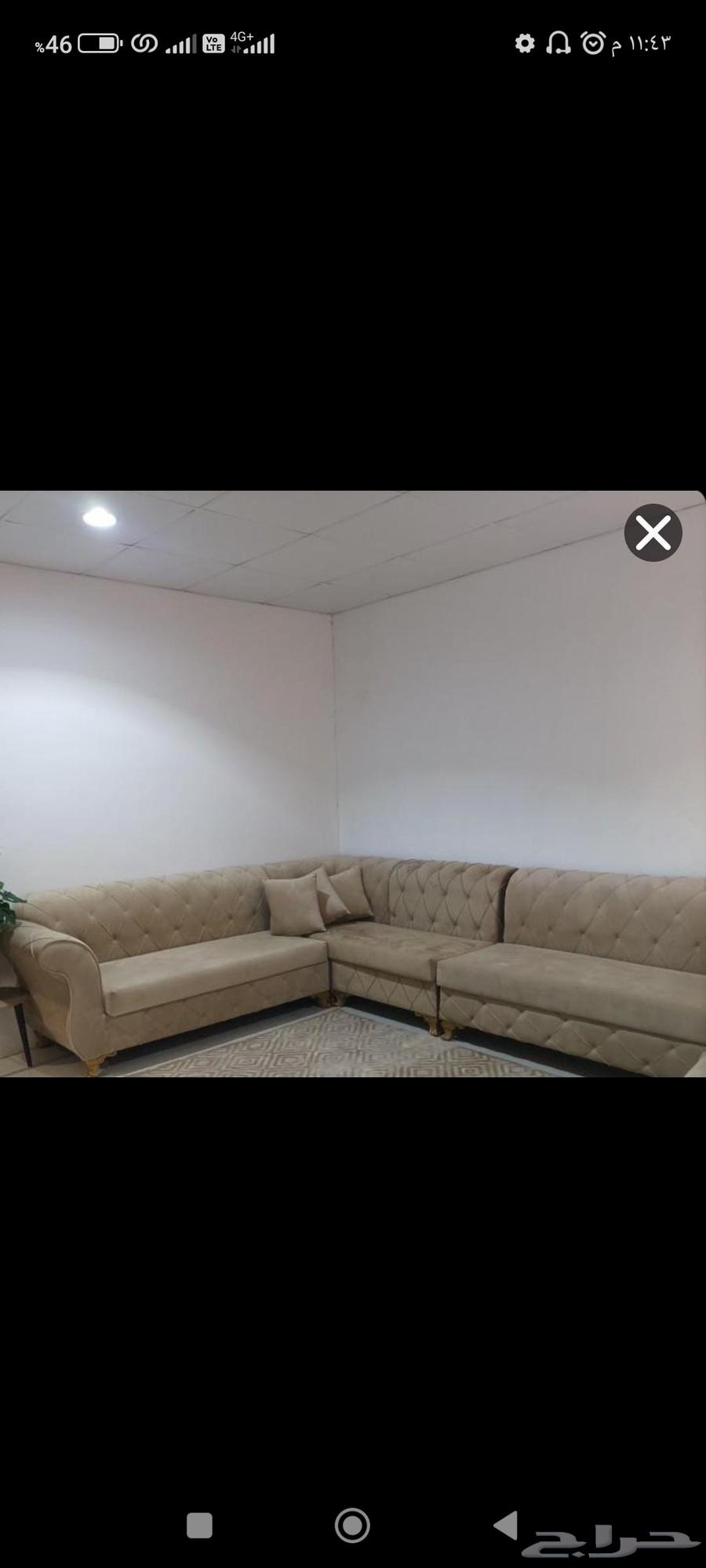 كنب صاله حرف L الموقع بحره63675601501313110