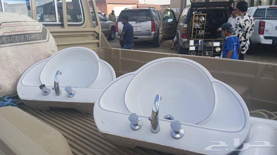 Two Saudi ceramic marble sinks with mixers price 15063671748619393113