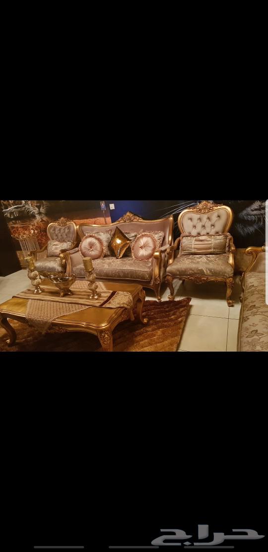 طقم كنب كلاسيكي ملكي ذهبي فاخر جدا جدا63670886385537114