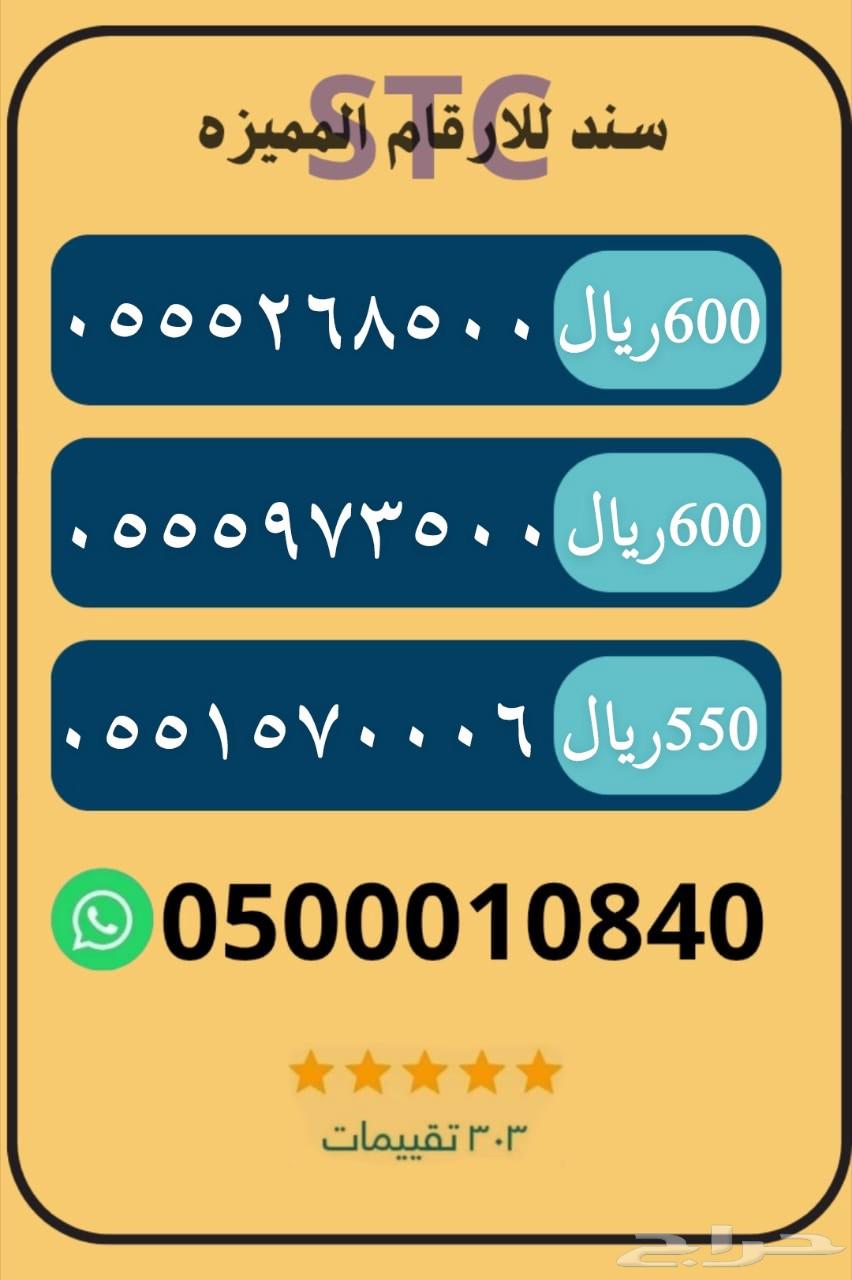 ارقام مميزه جديده سوا63669550419585112