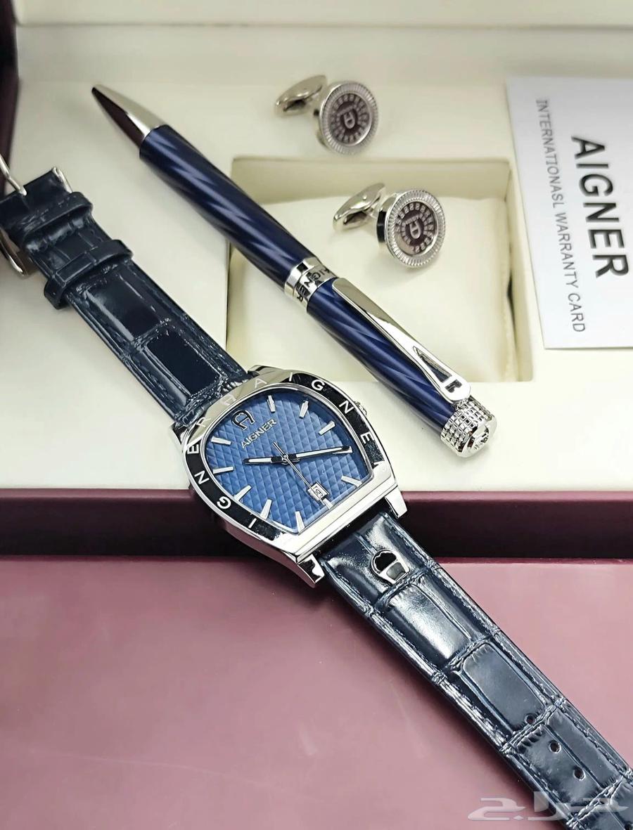 Aigner Watch Set with Pen and Cufflinks63698995231491113