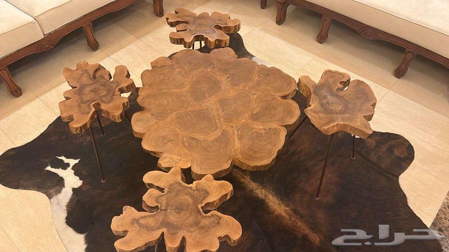 Natural Tree Trunk Table Set for Sale63679337260546113