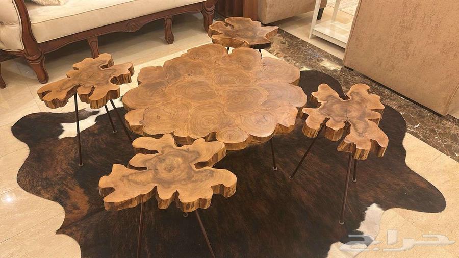 Natural Tree Trunk Table Set for Sale63679337260546110