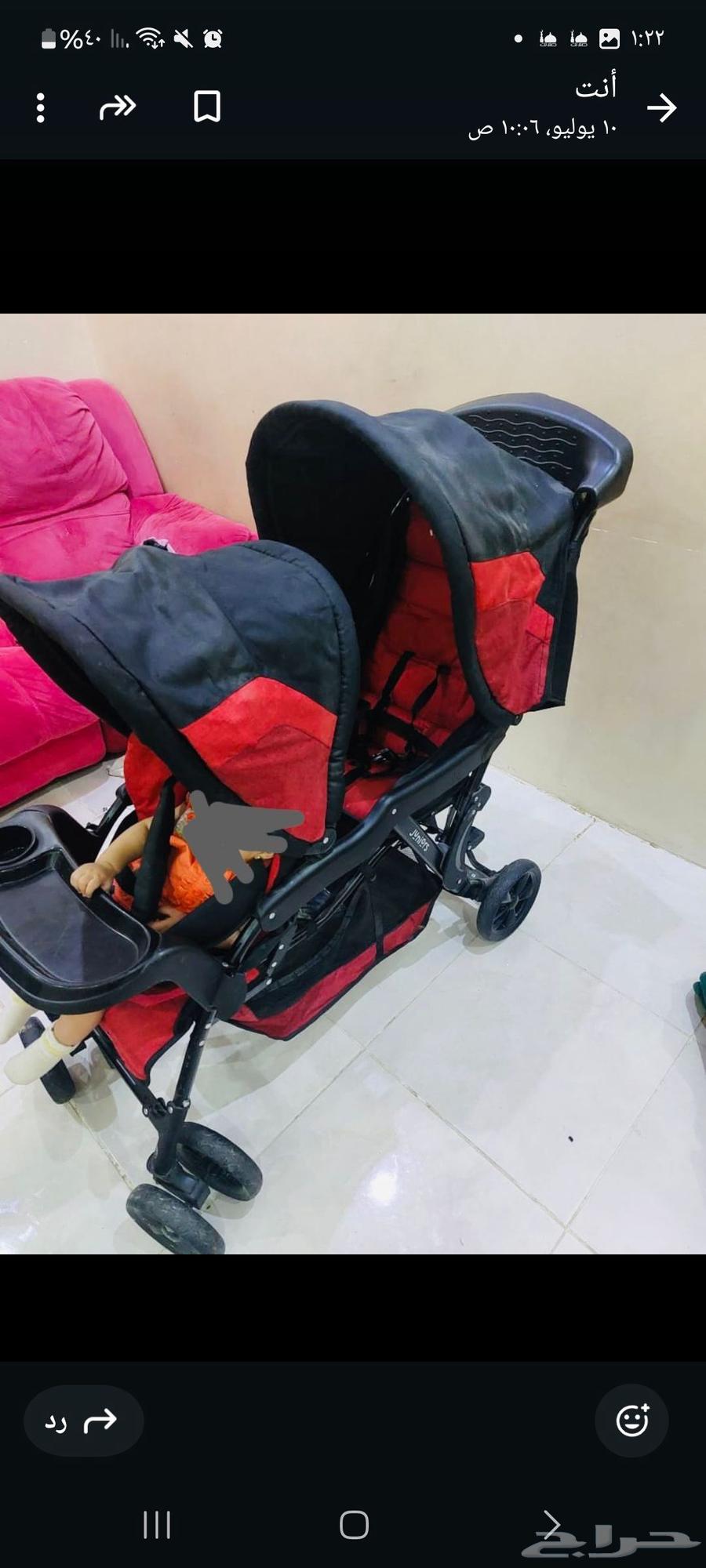 Semi-new twin stroller63699634508161110