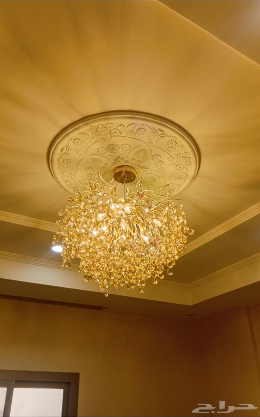 Crystal chandelier, amber and transparent63703238406147110