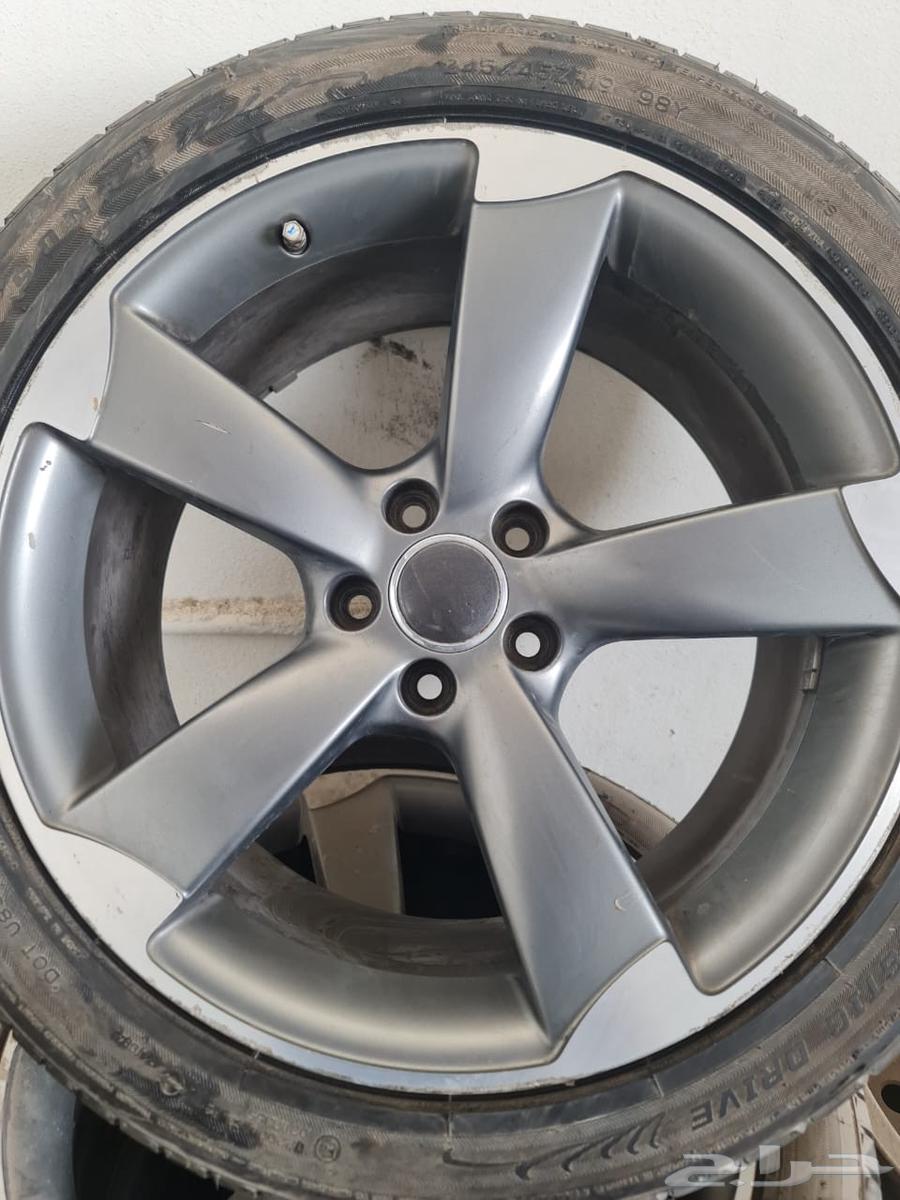 4 Audi rims with tires, rims and tires added63618041801603112
