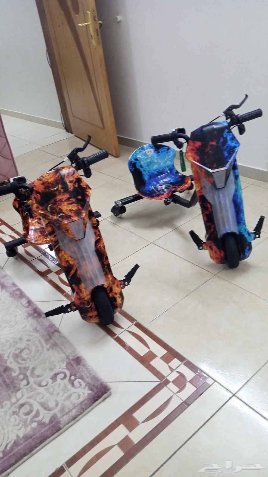 عدد 2 سكوتر درفت كهربائي كبير 36فولت مع شواحنها شبه جديده63707029529347112