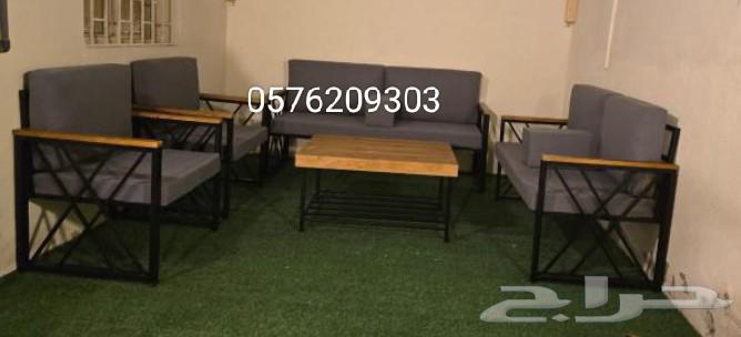 في كراسي حديد خشب كله في تفصيل جاهز كله في63709654750083110