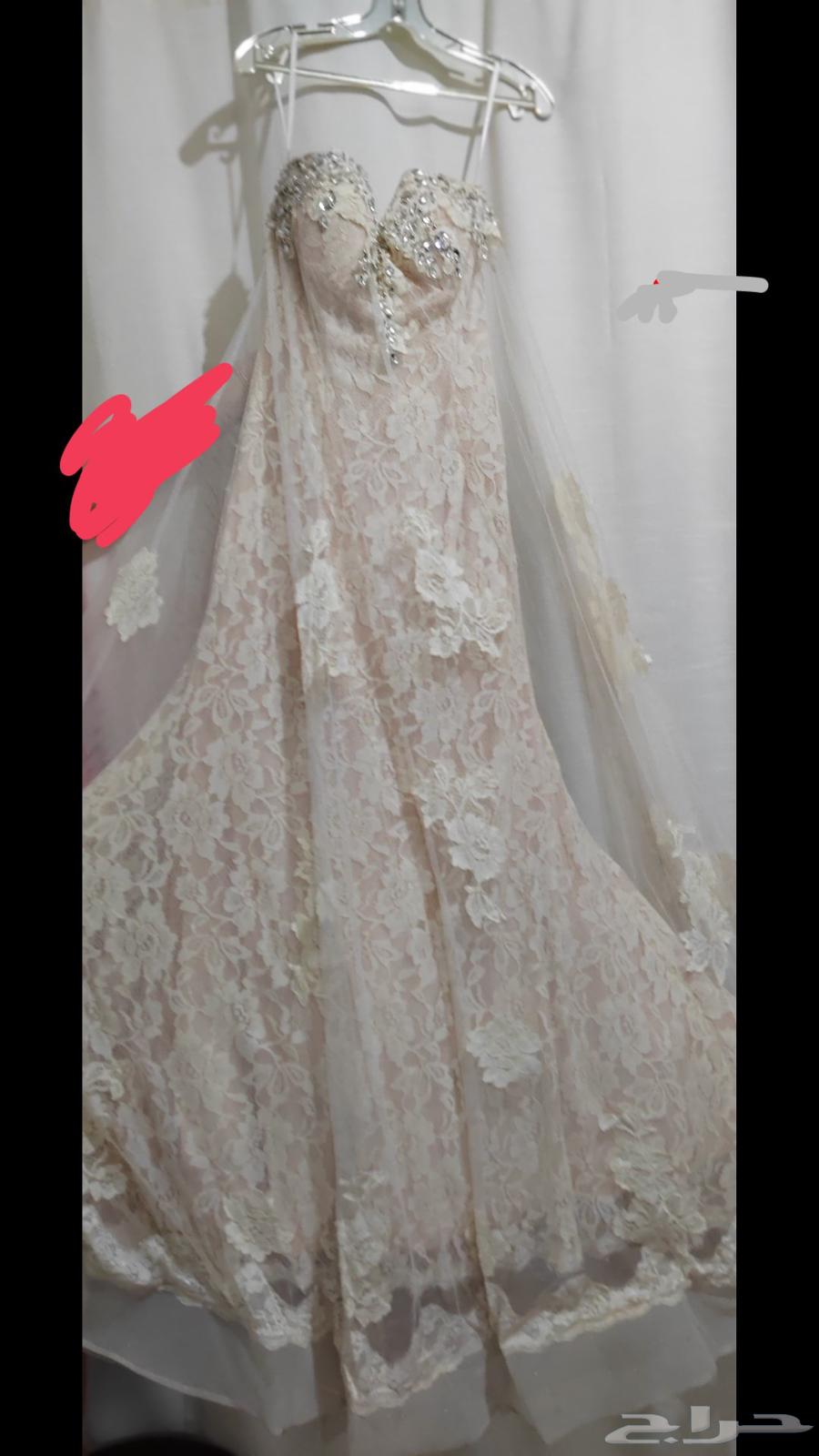 فستان سهره او ملكه لبسه وحده فقط لون اوف وايت63718545790466111
