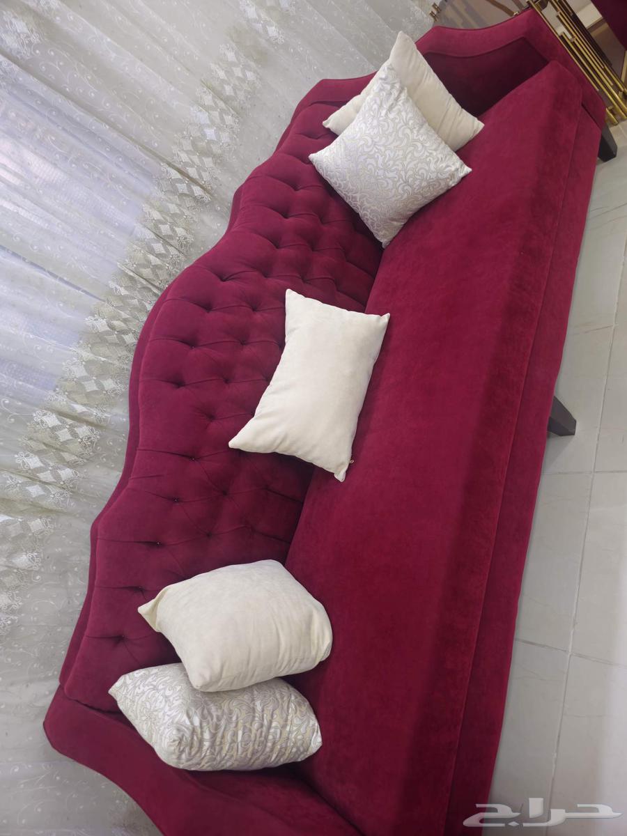 Clean sofa with tables, curtain, and mat in Jeddah63725251781762113