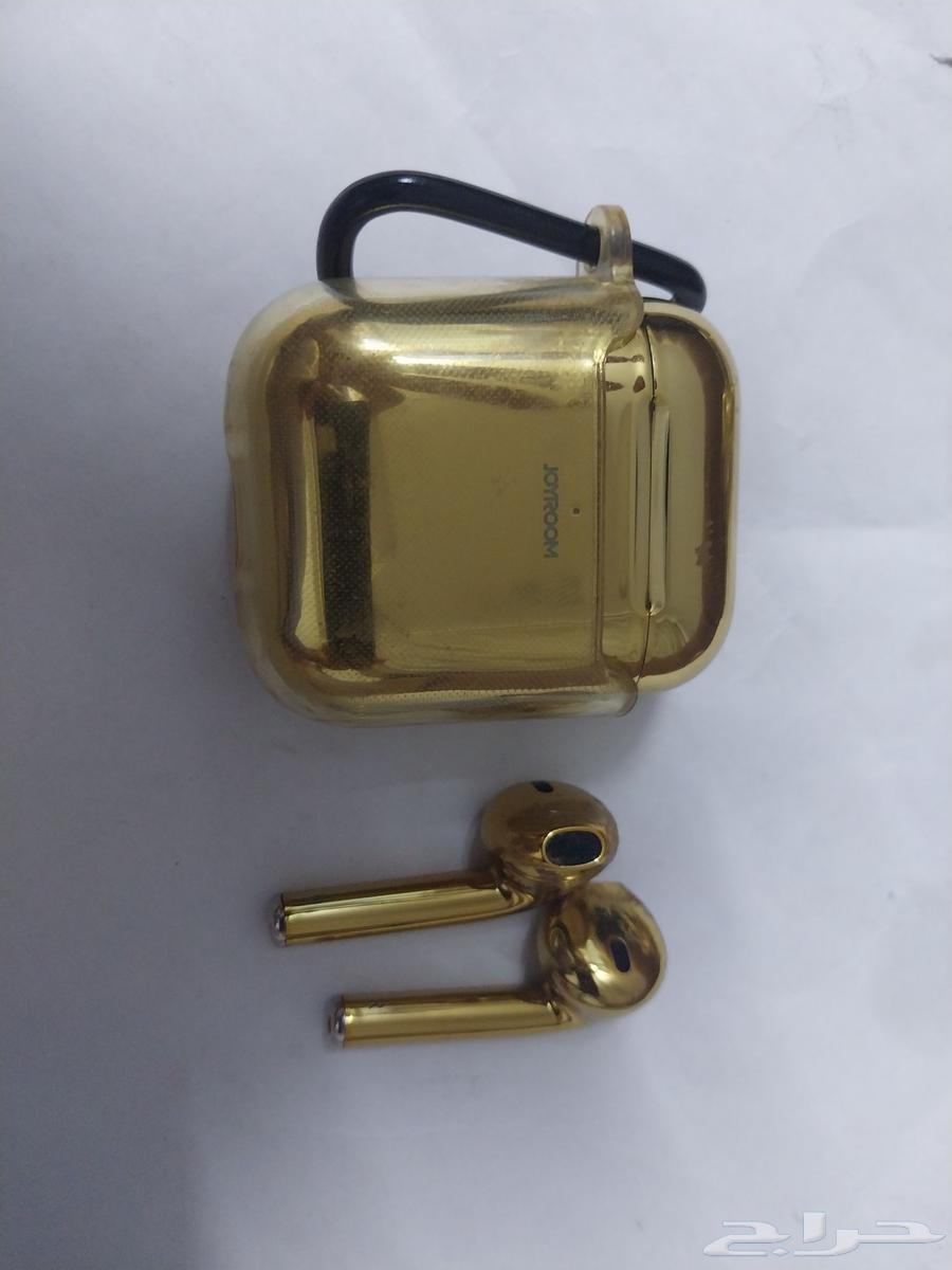 Golden-colored Bluetooth headphones, lightly used, clear sound, masha'Allah63730867973123112