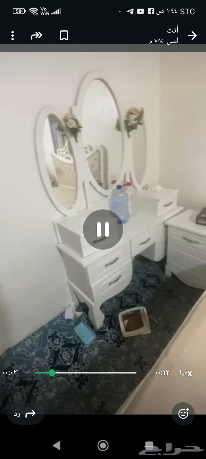 غرفه نوم بيضاء سبب البيع السفر استعمال خفيف 55063729197387267110
