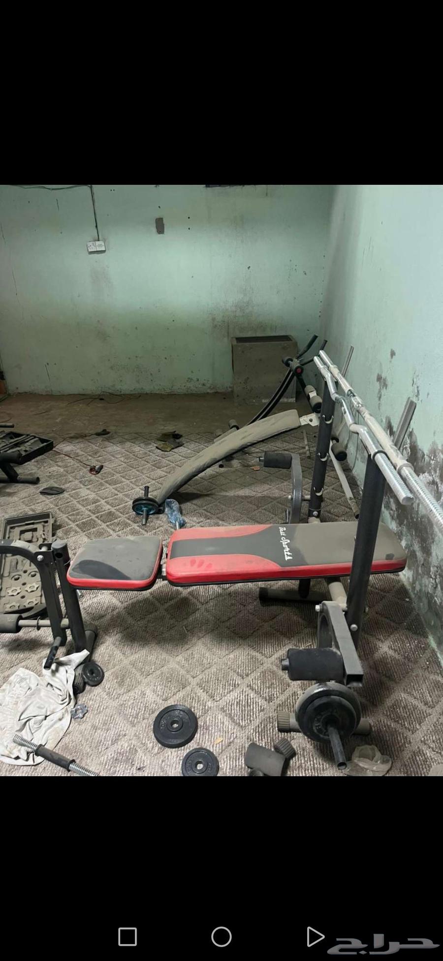 Display a multi-exercise machine including three dumbbell bags63746403424003111