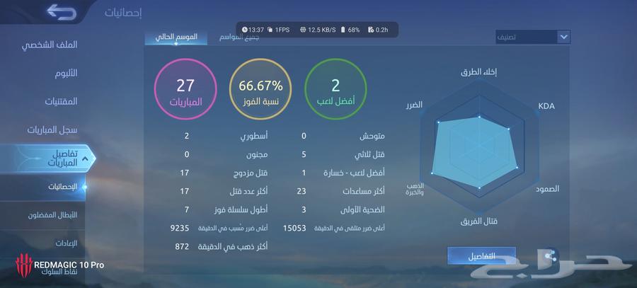 حساب لعبة موبايل ليجندز للبيع mobile legends63745065228929112