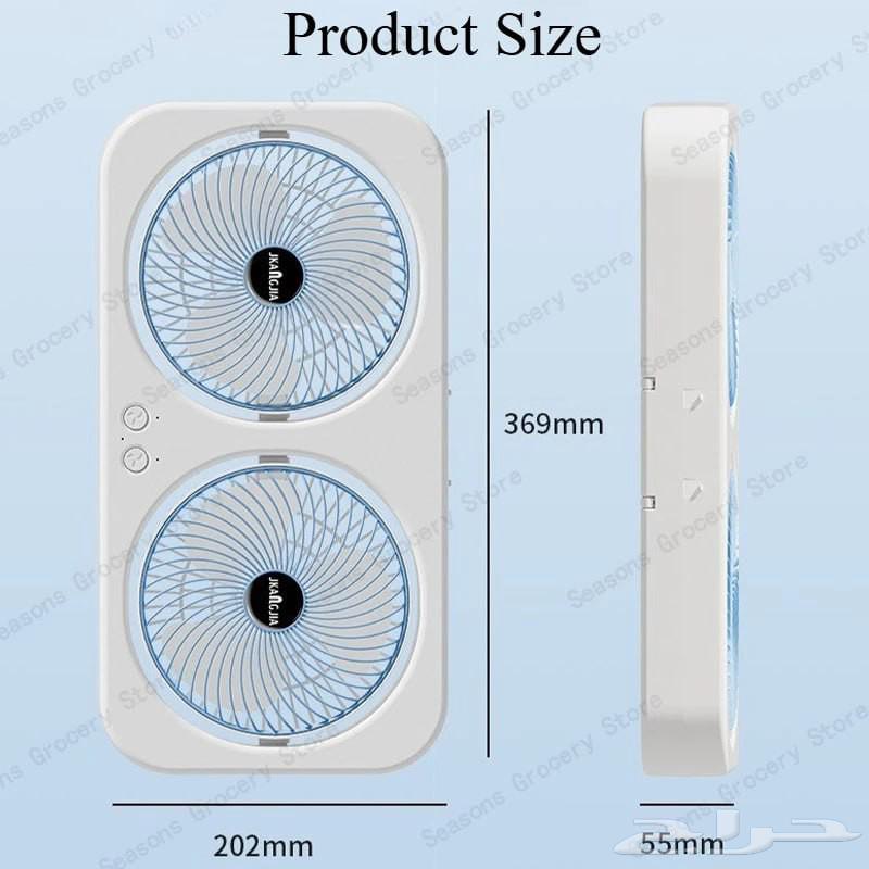 Portable Dual Cooling Fan with Soft Sound, USB Charging, Full Body Cooling63743295420802113