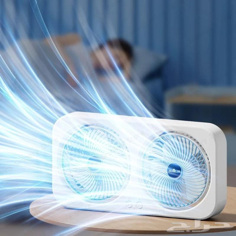 Portable Dual Cooling Fan with Soft Sound, USB Charging, Full Body Cooling63743295420802110