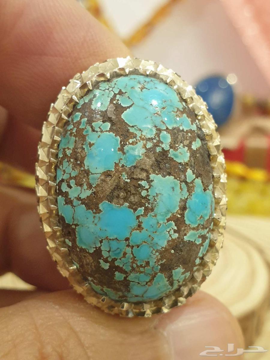 Nishaburi Turquoise Ring with Reticulated Veins63756367918979112