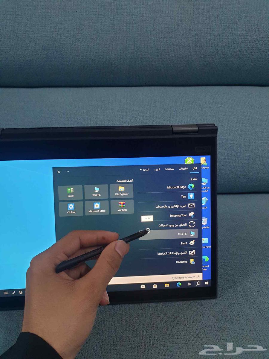 لابتوب لينوفو لمس قابل للطيء360درجة رام16 هارد التخزين512ssd63754902861059111