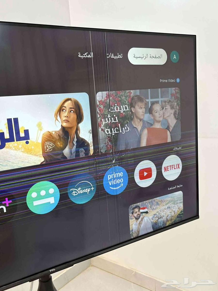 TCL 55-inch TV, as clearly seen, screen is broken63761216543362113